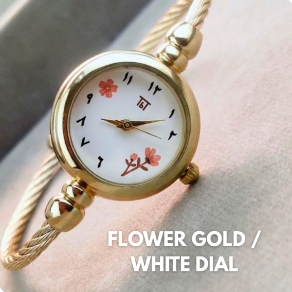 NEW Flower Bangle Editions/Edisi Gelang Arabic Jam Tangan Wanita Bunga